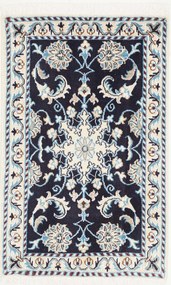 Nain Tappeto persiano 90x60 Blu (Iran) Annodato A Mano