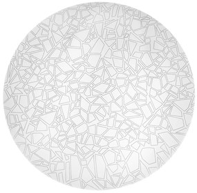 Plafoniera LED Rotonda 24W Ø370mm con Motivo Geometrico IP20 - Bianca