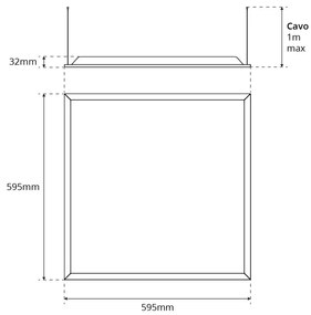 Pannello LED a Sospensione 60x60 42W CCT UGR19 PHILIPS CertaDrive CRI92 Colore Bianco Variabile CCT