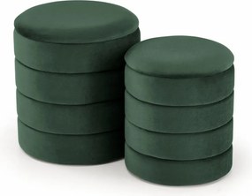 Set di 2 Pouf Pacho in verde