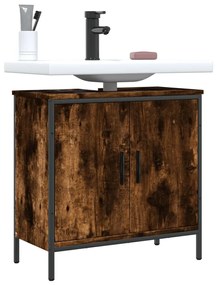 Mobile Lavabo Bagno Rovere Fumo 60x30x60 Cm Legno Multistrato /