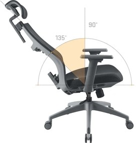 Yenkee - Sedia da ufficio nera/grigia