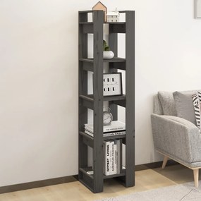 Libreria/divisorio grigio 41x35x160 cm legno massello di pino