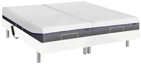 Set da relax, con sospensioni, memory foam, HESIODE III di YSMÉE - Motori OKIN - Bianco - 2 x 80 x 200 cm