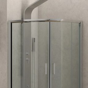 Kamalu - Box doccia basso 80x80cm semicircolare altezza 170cm | K400