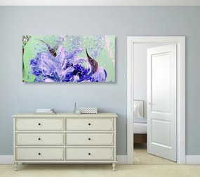 Quadro su tela – Peonie dipinte in versione moderna