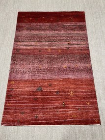 Gabbeh Tappeto 180 x 120 Rosso (Iran) Annodato A Mano