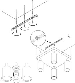 Luce Spot ANGIE 4xGU10/35W/230V bianco