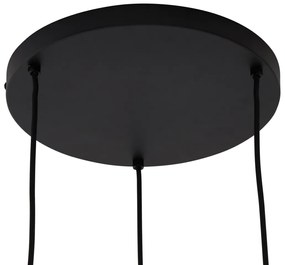 Lampada a sospensione Bohemian Chic nera con bambù 3 luci - Lily