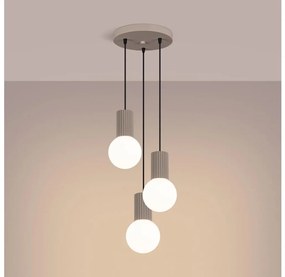 Sollux SL.1745 - Lampadario a sospensione con filo HALO 3xG9/8W/230V diametro 25 cm beige