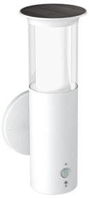 Applique Solare Bianca in Acciaio con Sensore di Movimento IP54 Colore Bianco Naturale 4.000K