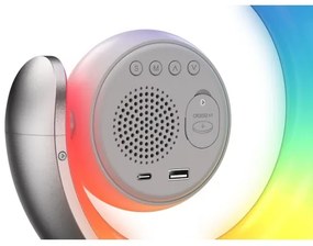 Immax 08985L-LED Lampada da tavolo dimmerabile RGBW con sveglia LED/20W/5V USB a