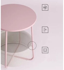 Tavolino NOIRA rosa/bianco