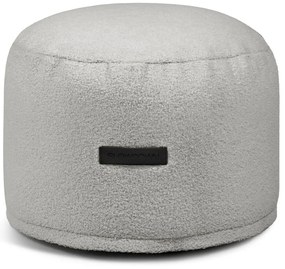 Puof a sacco grigio chiaro con rivestimento in bouclé Mini – SLOWDOWN