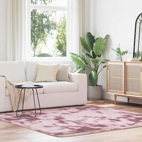 Tappeto Shaggy A Pelo Lungo Navarra Rosa Antico 200x200cm /