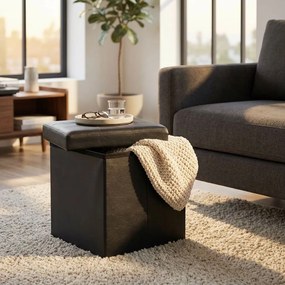 ZARA - pouf quadrato in ecopelle