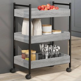 Carrello Da Cucina Grigio Sonoma 50x30x70 Cm Legno Multistrato /