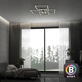 Brilo - plafoniera LED dimmerabile FRAME 50W/230V Wi-Fi Tuya + telecomando 72,4x72,4cm nero