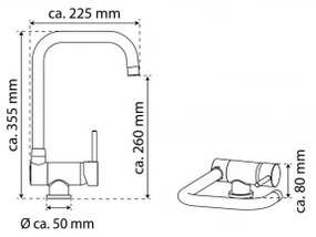 Eisl NI182-0335T - Miscelatore per lavello FLEXO, cromo lucido