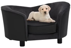 Divano per Cani Nero 69x49x40 cm in Peluche e Similpelle