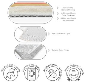 Passatoia gialla e rosa lavabile 80x200 cm Creamy Raspberry Swirl – Mila Home