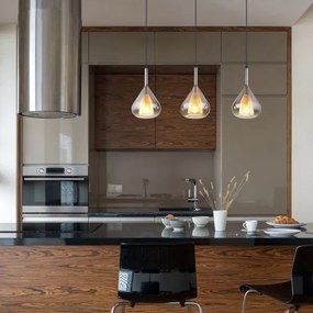 Globo 15542-3 - Lampadario a sospensione con filo GEEKY 3xE27/60W/230V nero