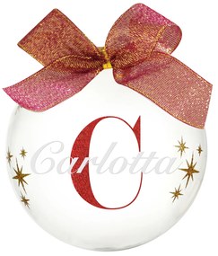 Pallina natale con nome Carlotta 10cm