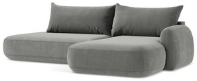 Divano angolare grigio allungabile (con penisola a destra/con chaise lounge) Hale – Makamii
