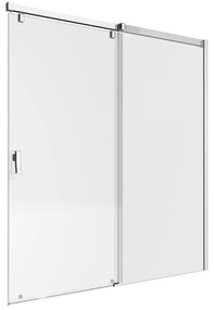 Porta doccia scorrevole Neo L 170 x H 200cm, Sp. 8 mm in vetro vetro senza finitura / trasparente profilo cromo