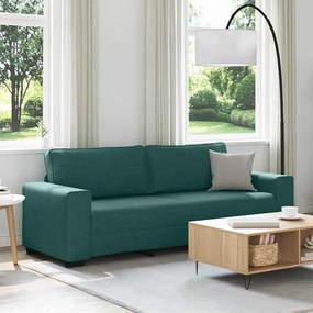 Divano A 3 Posti Verde Scuro 180 Cm İn Tessuto /