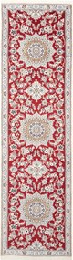 Nain Tappeto 80x300 Rosso (Iran) Annodato A Mano