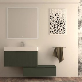 Cassetti in truciolare Modula BADEN HAUS L 90 x L 45 cm verde opaco frontale liscio