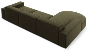 Divano angolare in velluto verde (angolo sinistro) Jodie - Micadoni Home