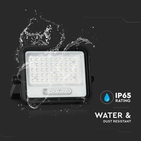 Faretto solare dimmerabile a LED 100W/3,2V IP65 5000 mAh nero + telecomando