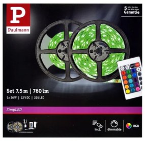 Paulmann 78979 - Striscia LED RGB/26W dimmerabile SIMPLED 7,5m 230V + TC