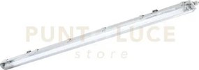 Plafoniera stagna led atlantic silver 1 luce attacco t8 incluso ip6...