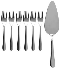 Set di forchettine da dolci grigio in acciaio inox 7 pz Hallie – Premier Housewares