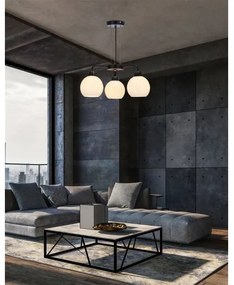 Lampadario a sospensione con filo CALDERA 3xE27/60W/230V nero