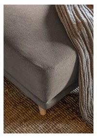 Divano letto in velluto a coste marrone chiaro (variabile) Lazy Lukka - Miuform