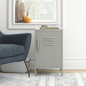 Comodino in metallo beige Bradford - Støraa