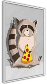 Poster Racoon Eating Pizza