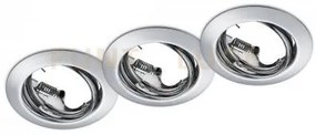 Jura kit 3 faretti da incasso rotondi orientabili cromati d. 8,3cm ...