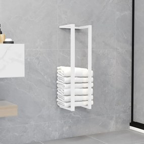 Portasciugamani Bianco 12,5x12,5x60 Cm İn Acciaio /