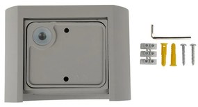 Lampada LED da Muro Doppio Fascio Regolabile 6W IP65 Grigio