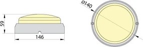 Brilagi - Plafoniera LED industriale SIMA LED/12W/230V IP65 bianco