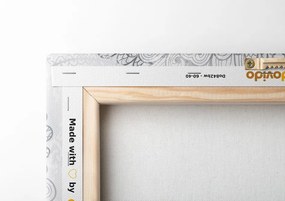 Stampa su tela – Mandala etnica in bianco e nero