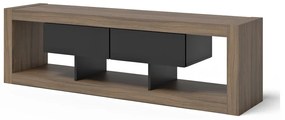 Tavolo TV marrone-nero in noce 175x52 cm Nara - TemaHome
