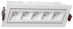 Faro LED da Incasso Bianco 12W Orientabile Foro 155x55mm Colore Bianco Caldo 3.000K