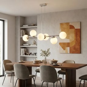 Brilagi - Lampadario a sospensione con cavo MALONY 6xE14/20W/230V cromo lucido