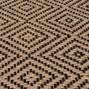 Pedata in iuta per scale in colore nero-naturale 60x600 cm Diamond - Flair Rugs